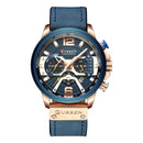 Reloj Curren Executive Cuero Azul